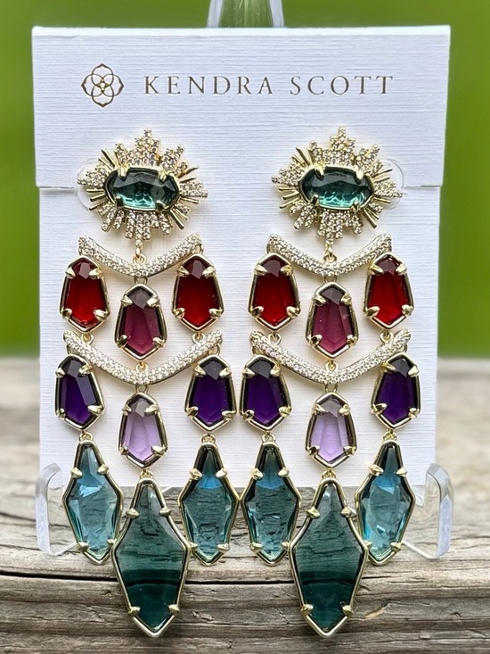Kendra Scott Jewelry - Kendra Scott Alexandria Gold Multi Tier Statement Earrings